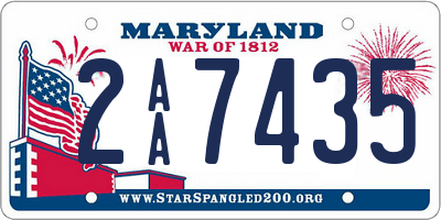 MD license plate 2AA7435