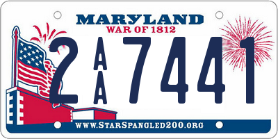 MD license plate 2AA7441