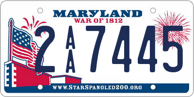 MD license plate 2AA7445