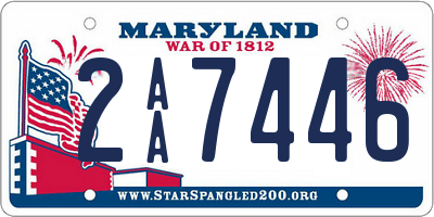 MD license plate 2AA7446