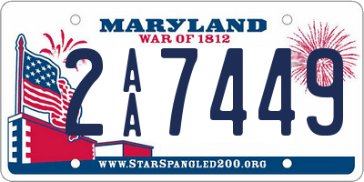 MD license plate 2AA7449