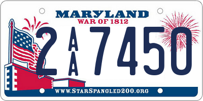 MD license plate 2AA7450