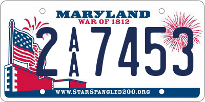 MD license plate 2AA7453