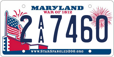 MD license plate 2AA7460