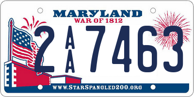 MD license plate 2AA7463