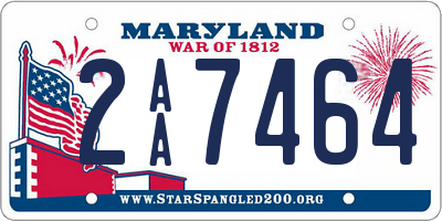 MD license plate 2AA7464