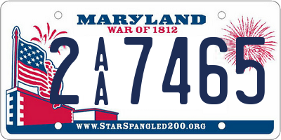 MD license plate 2AA7465