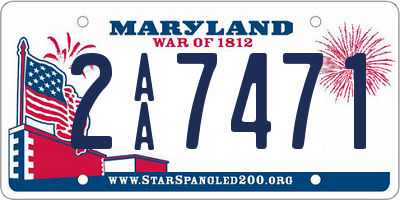 MD license plate 2AA7471