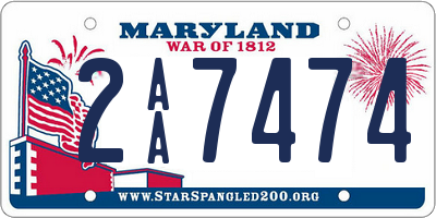 MD license plate 2AA7474