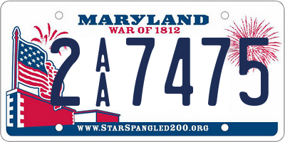 MD license plate 2AA7475