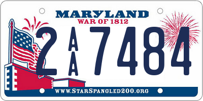 MD license plate 2AA7484