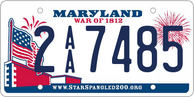 MD license plate 2AA7485