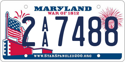 MD license plate 2AA7488