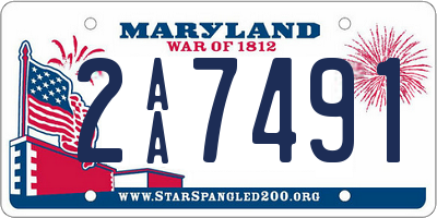 MD license plate 2AA7491