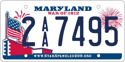 MD license plate 2AA7495