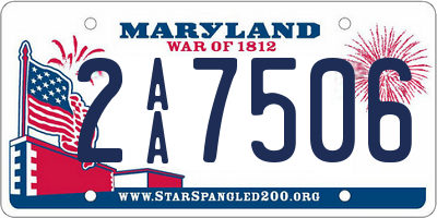 MD license plate 2AA7506