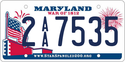 MD license plate 2AA7535