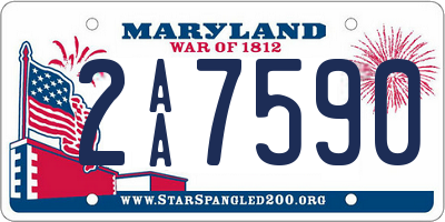 MD license plate 2AA7590