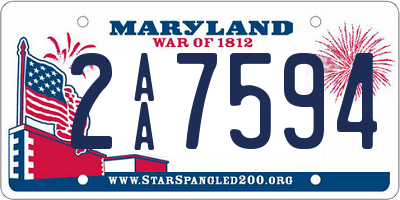MD license plate 2AA7594