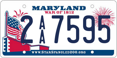 MD license plate 2AA7595