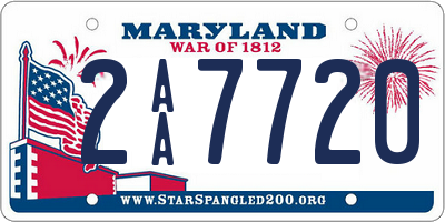 MD license plate 2AA7720