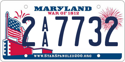 MD license plate 2AA7732