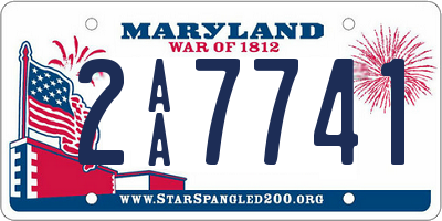 MD license plate 2AA7741