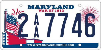 MD license plate 2AA7746