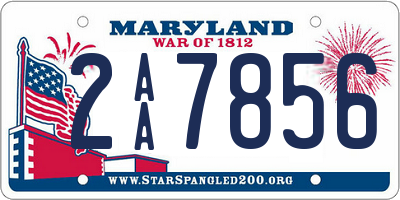 MD license plate 2AA7856