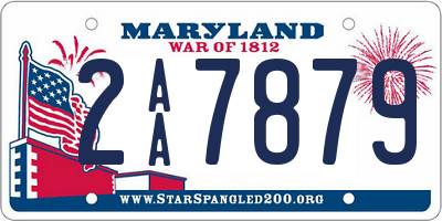 MD license plate 2AA7879