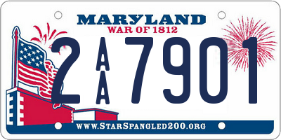 MD license plate 2AA7901