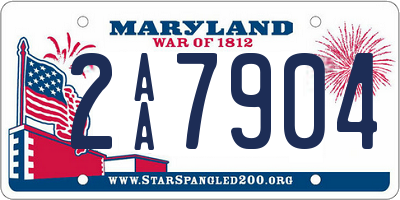 MD license plate 2AA7904