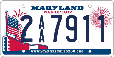 MD license plate 2AA7911