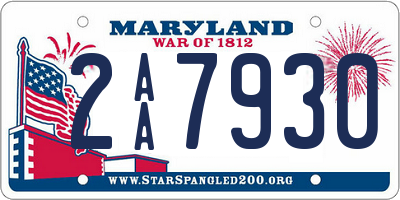 MD license plate 2AA7930
