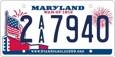 MD license plate 2AA7940