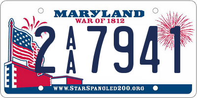 MD license plate 2AA7941