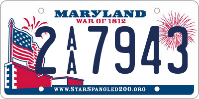 MD license plate 2AA7943