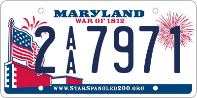 MD license plate 2AA7971