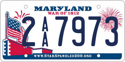 MD license plate 2AA7973