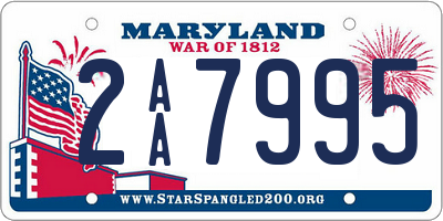 MD license plate 2AA7995