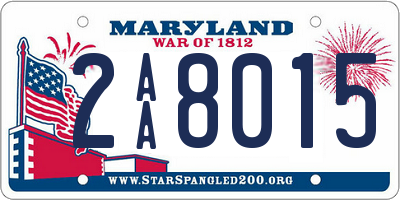 MD license plate 2AA8015