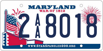 MD license plate 2AA8018