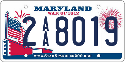 MD license plate 2AA8019