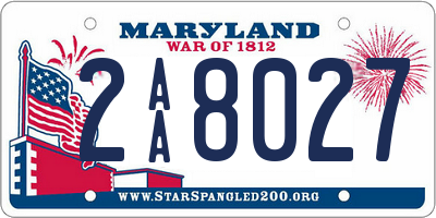 MD license plate 2AA8027