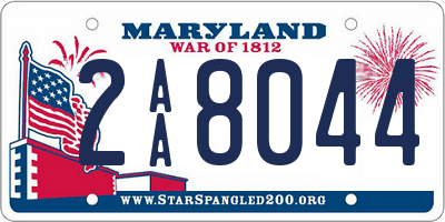 MD license plate 2AA8044