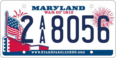 MD license plate 2AA8056