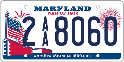 MD license plate 2AA8060