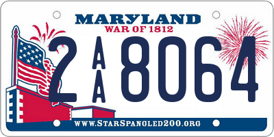 MD license plate 2AA8064