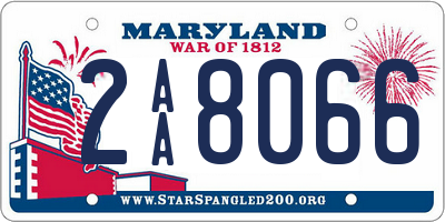 MD license plate 2AA8066