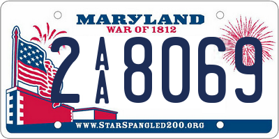 MD license plate 2AA8069